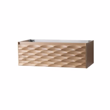 Waschbecken Set 120 cm mattweiß 2 Hahnlöcher mit Waschtischunterschrank Eiche Softclose