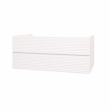 BELVIT ELARA Waschbeckenunterschrank 120 cm mattweiß mit 2 Schubladen Softclose MDF hängend