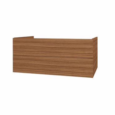BELVIT ELARA Waschbeckenunterschrank 120 cm Nussbaum mit 2 Schubladen Softclose MDF hängend