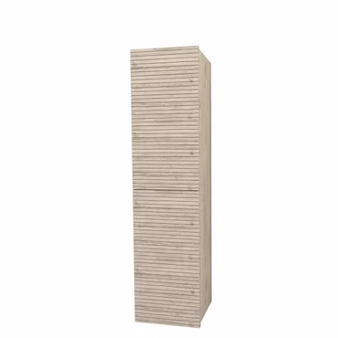 BELVIT ELARA Hochschrank Helles Holz MDF 160x39x39cm mit horizontalem Relief Soft Close