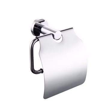 BELVIT Toilettenpapierhalter mit Abdeckung Chrom aus Edelstahl rostfrei