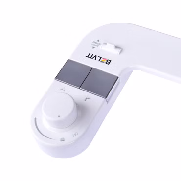 BELVIT Bidet Taharet Aufsatz Weiß für Toilettensitz Intimreinigung mit verstellbarem Wasserdruck und selbstreinigender Düse ohne Strom