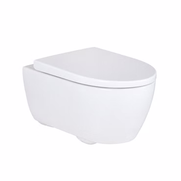Geberit iCon WC-Komplettset Rimfree Wand-WC mit Belvit Vorwandelement, Betätigungsplatte und Schallschutz