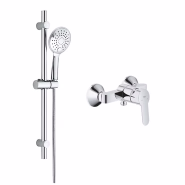 GROHE BauEdge Dusch Set mit Einhandarmatur und Aloni Slim Duschstange chrom