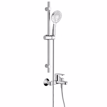 Dusch Set mit Hansgrohe Vernis Blend Wannenmischer und Belvit Handbrause chrom