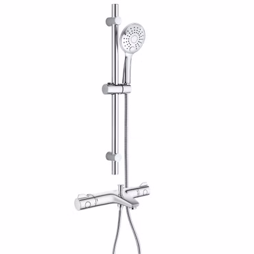 GROHE Grohtherm 800 Dusch Set mit Thermostat-Wannenarmatur und Aloni Smart Slim Duschstange chrom