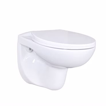 BELVIT WC Komplettset Wand-WC Weiß spülrandlos Soft-Close Deckel Vorwandelement 75-82 cm Drückerplatte