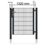 Gartentor halb Rahmen 1320 mm Gartentor Maße für 1320 mm Breite