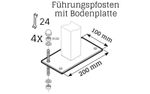 Führungspfosten Montage Detailzeichnung Führungspfosten Montage