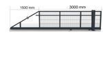Schiebetor Anthrazit 8/6/8 mm Anthrazit Breite 3000 mm