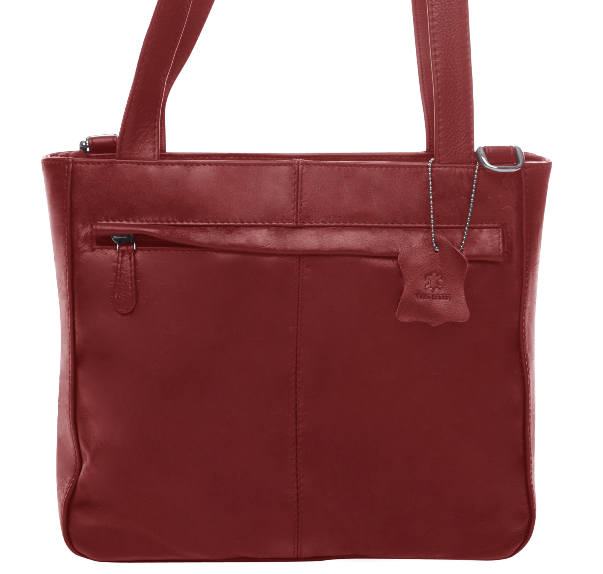 handgefertigte Ledertasche BROADWAY kleiner Shopper auch mit langem Riemen