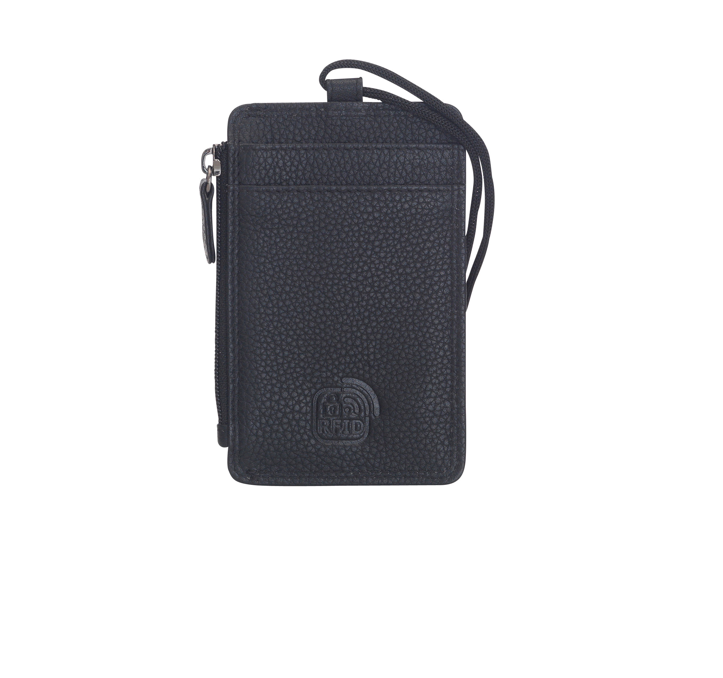 Josephine Osthoff BONN Lanyard schwarz echt Leder mit RFID Schutz