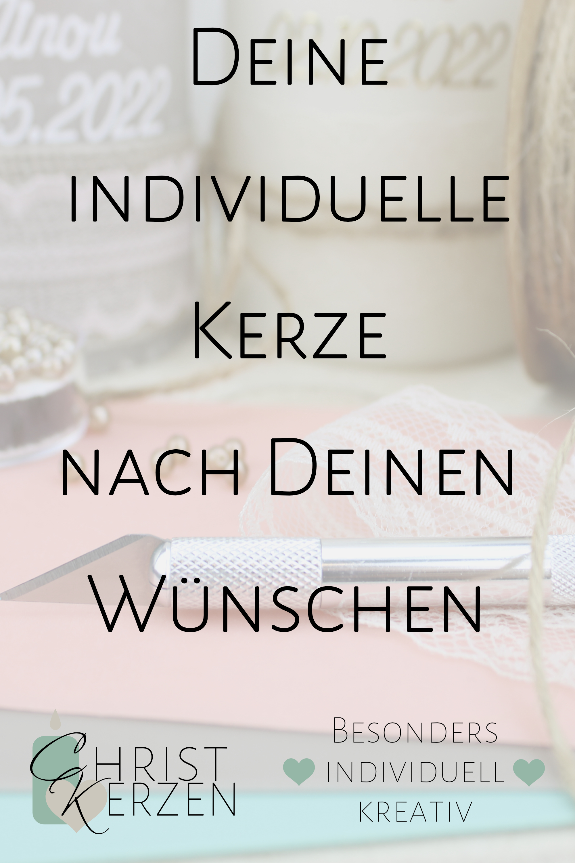 SONDERANFERTIGUNG wachsverzierte Kerze mit deinem Wunschdesign