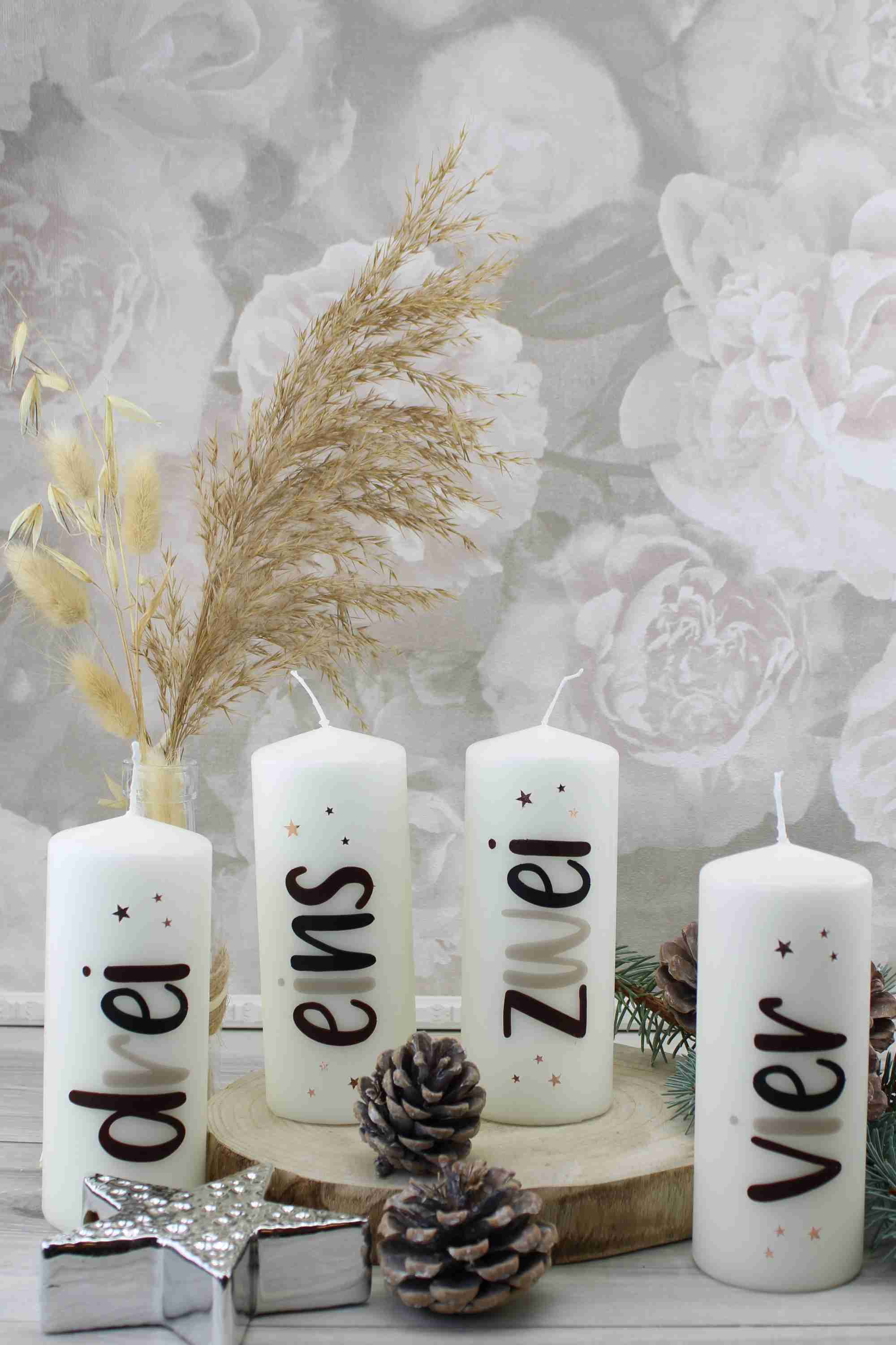 Adventskerzen Weihnachtskerzen Kerzen zum Advent mit Zahlen