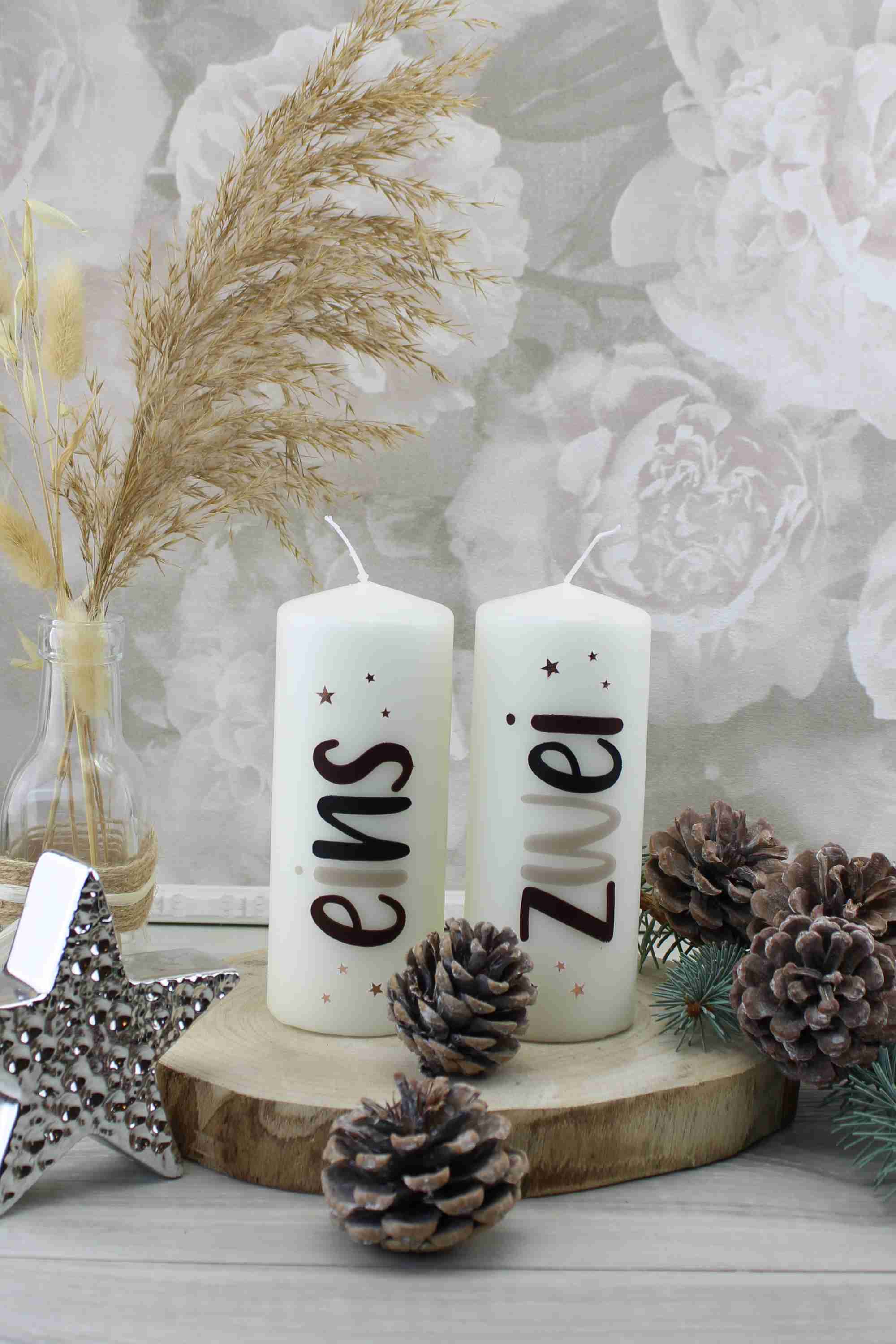 Adventskerzen Weihnachtskerzen Kerzen zum Advent mit Zahlen