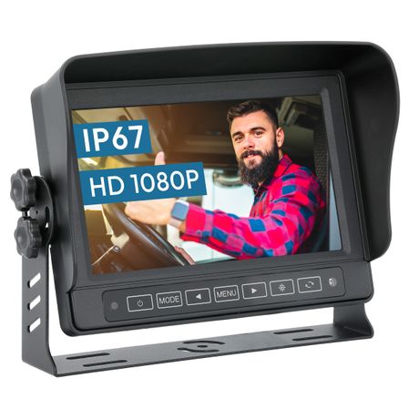 7" Rückfahrmonitor PROGUARD HD 1080P | Spritzwassergeschützt - IP67