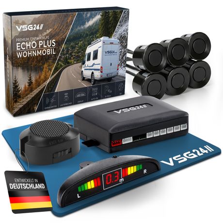 Akustische Premium-Einparkhilfe WOHNMOBIL Schwarz PDC-22100