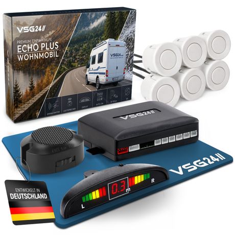 Akustische Premium-Einparkhilfe WOHNMOBIL Weiß PDC-22101