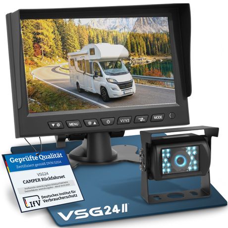 7" Rückfahrkamera Set CAMPER | Wohnmobil 120° schwarz RVS-24100