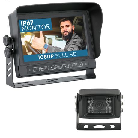 -ANGEBOT- 7" Rückfahrkamera Set TRANSIT |  IP67-Monitor mit 1 x Schwerlast Kamera 120° RVS-24103