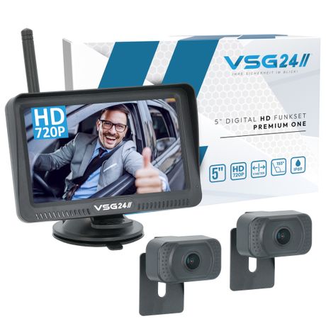 5" FUNK-HD-Set PREMIUM ONE mit 2 Kameras für PKW Wohnmobil oder Transporter RVS-24148