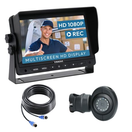 7" Rückfahrkamera Set PROTECT |  mit 1 x Seitenspiegel-Kamera 120° RVS-24525