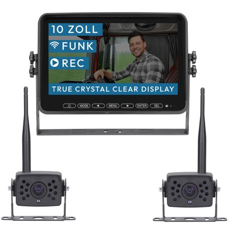 10" FUNK-Set ELEMENT WIRED HD | mit 2 Kameras | Wohnmobil & LKW bis 21 Meter  RVS-24676