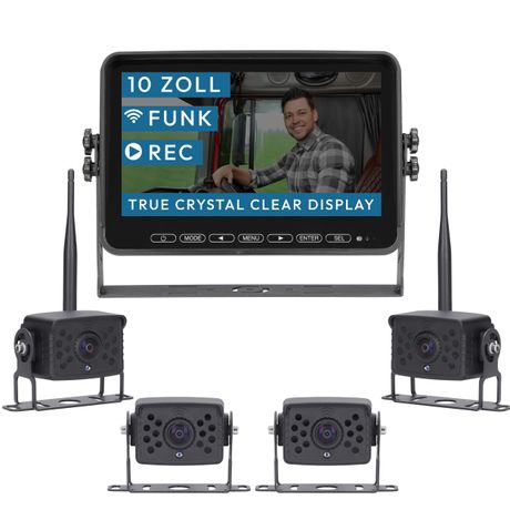10" FUNK-Set ELEMENT WIRED HD | mit 4 Kameras | Wohnmobil & LKW bis 21 Meter  RVS-24677
