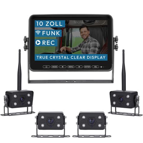 10" FUNK-Set ELEMENT WIRED PRO HD XL | mit 4 Kameras | Wohnmobil & LKW bis 25 Meter  RVS-24777