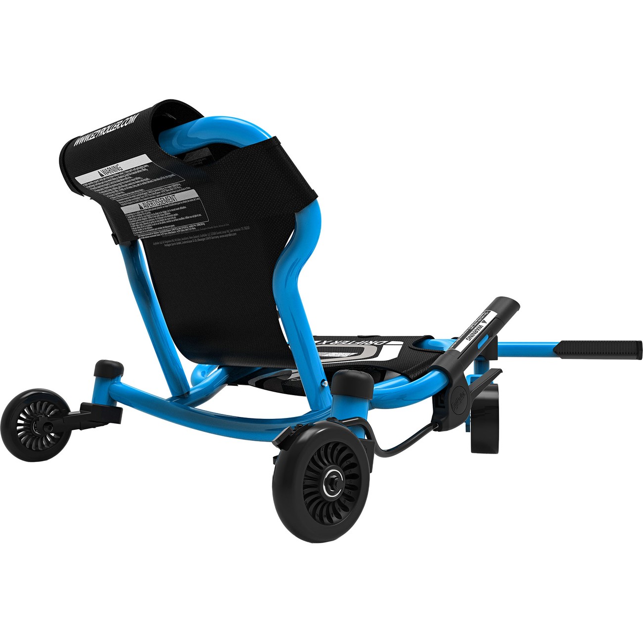 Roter EzyRoller Drifter X Drift Trike frontal mit tiefer Sitzposition und Schlängel-Lenkung