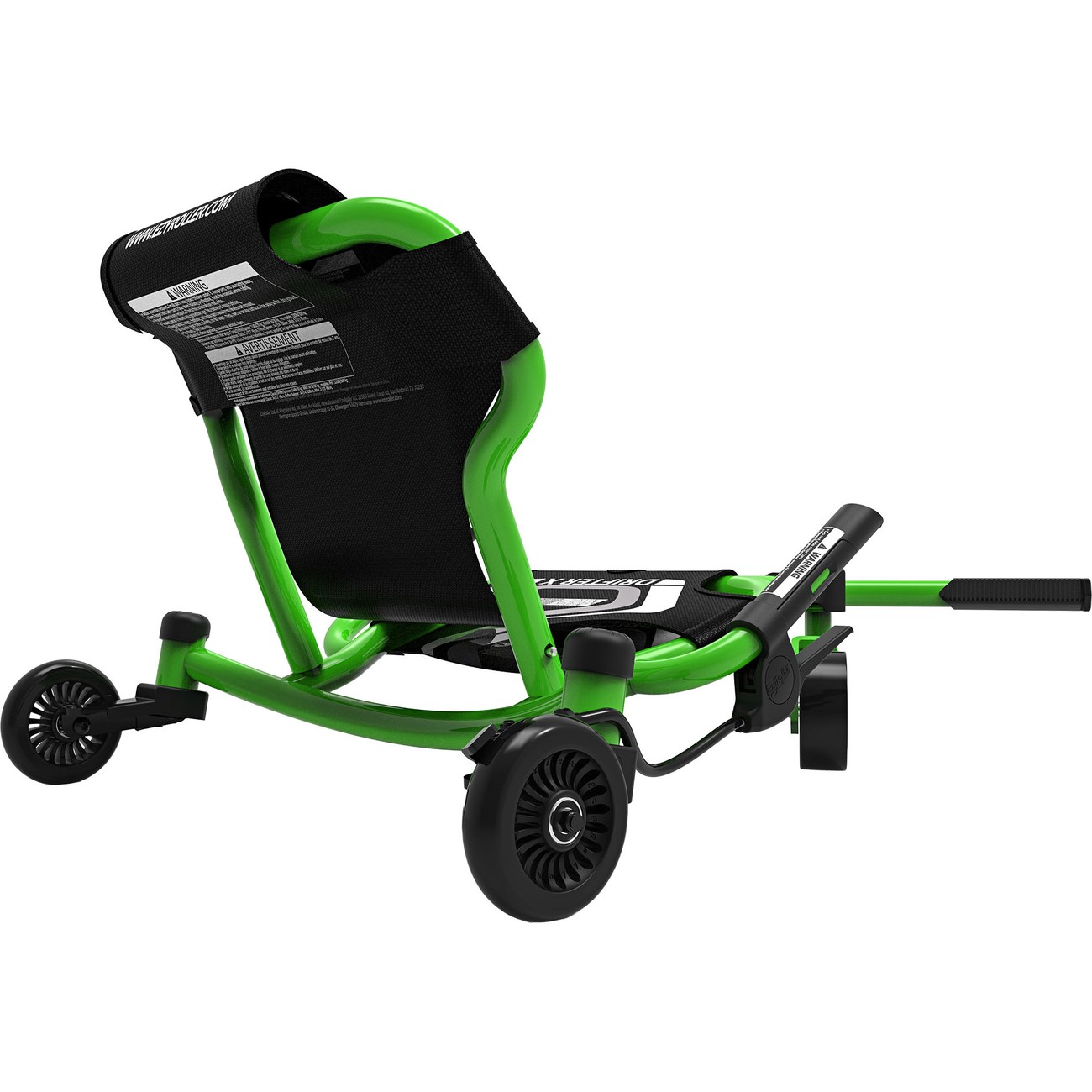 Roter EzyRoller Drifter X Drift Trike frontal mit tiefer Sitzposition und Schlängel-Lenkung