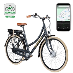 Tretwerk Aurora schwarz Mit der Ananda Ride App kannst du viele weitere E Bike Funktionen nutzen, Daten abrufen, Touren planen und navigieren.