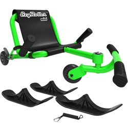 EzyRoller Mini mit Snow Kit Komplettset EzyRoller Mini Kinderfahrzeug Grün mit Snow Kit Kufen – Trike für Schnee und Alltag, Dreiradscooter und Bewegungsspielzeug für Kleinkinder