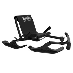 EzyRoller Classic mit Snow Kit Komplettset EzyRoller Classic Kinderfahrzeug Schwarz mit Kufen – Dreiradscooter und Trike für Kinder 4–14 Jahre