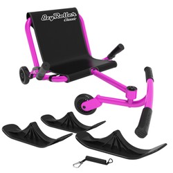 EzyRoller Classic mit Snow Kit Komplettset EzyRoller Classic Trike Pink mit Snow Kit – Kinderfahrzeug für Winterabfahrten, Dreiradscooter und Bewegungsspielzeug