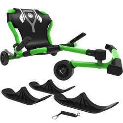 EzyRoller Classic X mit Snow Kit Komplettset grün EzyRoller Classic X Kinderfahrzeug Grün mit Snow Kit – Dreiradscooter, Trike und Gokart für Outdoor Abenteuer