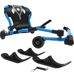 EzyRoller Classic X mit Snow Kit Komplettset blau Blauer Classic X EzyRoller mit Snow Kit – Kinder Gokart für winterliche Abenteuer und rutschige Wege