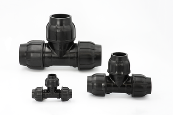 Produktbild von MDPE Klemm-T-Stück 90° – Glatt – WRAS-zugelassen – 20 Bis 110 Mm – UK-Qualität