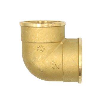 Produktbild von 2x Messingwinkel 1/2 Zoll – 90° Gewinde, Inkl. Dichtringe & Teflonband, Für Wasserinstallation