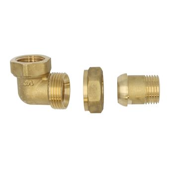 Messing Fitting Winkelverschraubung 1/2 Zoll IG/AG DN15 | Stabilo Sanitär Messing Fitting Winkelverschraubung 1/2 Zoll IG/AG DN15 | Stabilo Sanitär