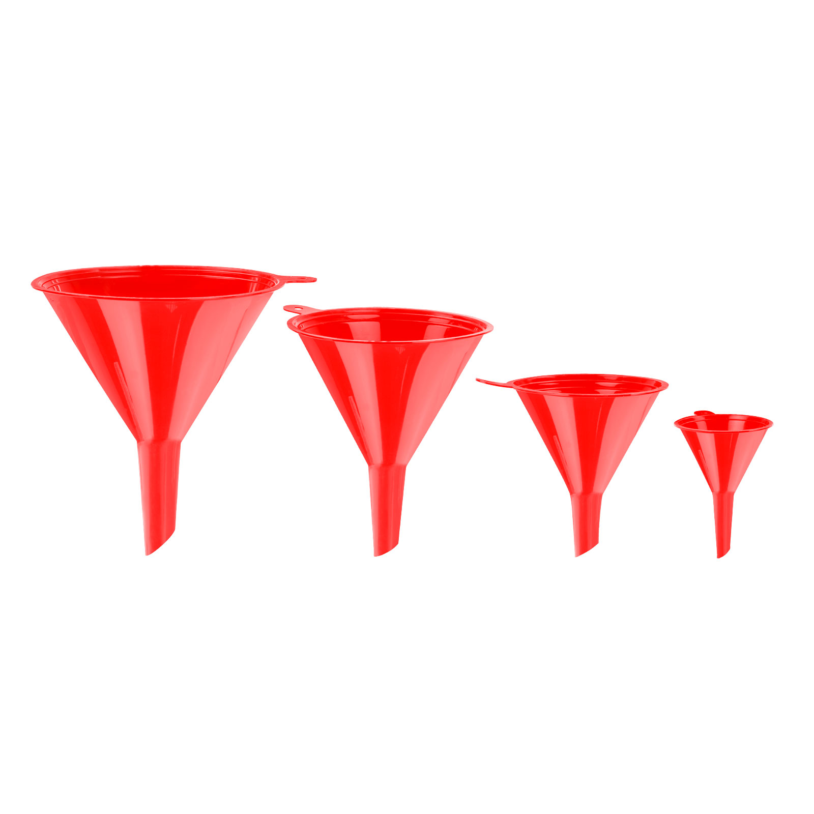 Kunststoff-Trichter Set 4 tlg. rot