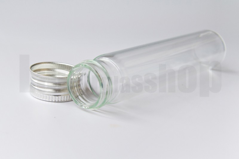 Gewindeglas mit Alu Deckel mit Einlage (180 mm x 26 mm)