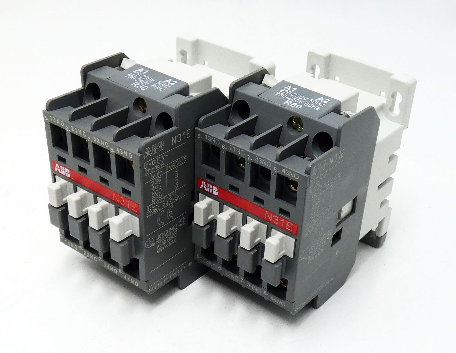 2x ABB N31E 690V 16A Hilfsschütz / Auxiliary contactor -used- | Maaslos ...
