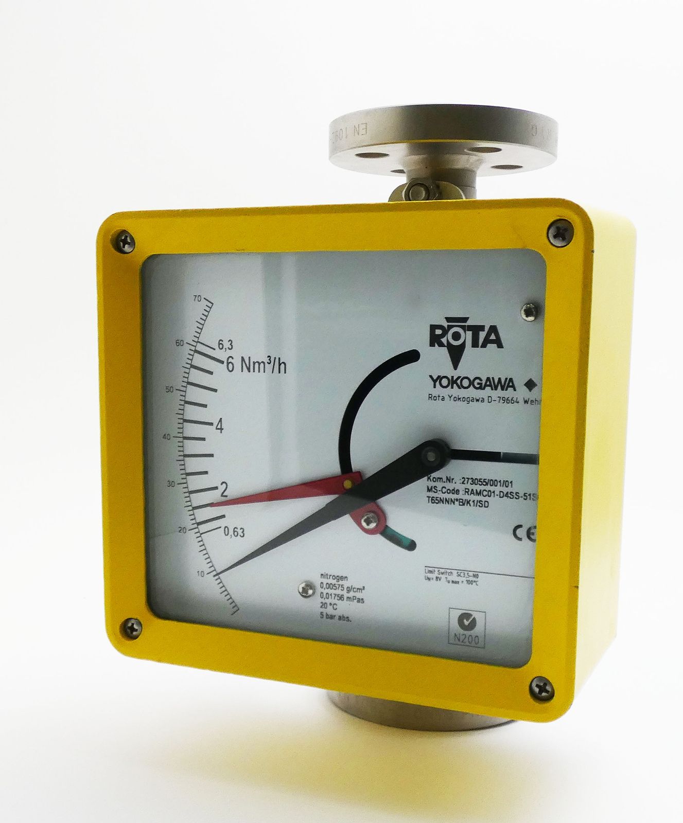Rota Yokogawa RAMC01-D4SS-51S0-T65NNN*B/K1/SD Rotameter -used ...