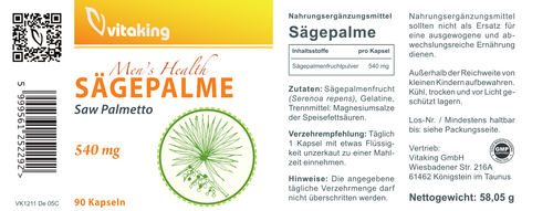 Sägepalme 540mg