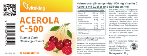 Acerola C-500 Kautabletten