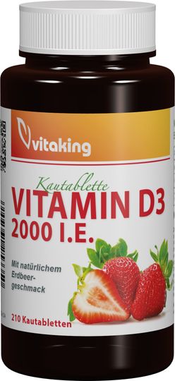 Vitamin-D3 mit Erdbeergeschmack 2000 I.E. (210)