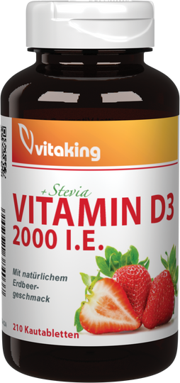 Vitamin-D3 mit Erdbeergeschmack 2000 I.E. (210)