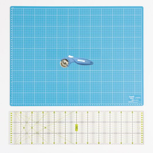 Set de tapis de découpe A2 + cutter rotatif + règle