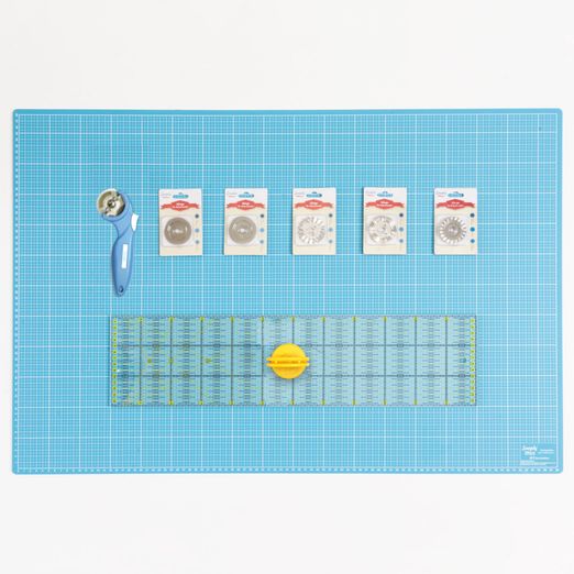 A1 Schneidematte BLAU-ROT Masterset 9-teilig